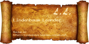 Lindenbaum Leander névjegykártya